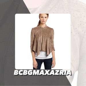 EUC BCBGMaxAzria Bri Perforated Faux Suede Jacket
